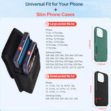 Heavy-Duty Dual Phone Holster Compatible with iPhone/ Galaxy/Google Pixel & Moto G Power - Secure Fit with Military-Grade Large Belt Clip,