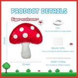 6 Pcs Red Mushroom Balloons Video Game Themed Party Decorations for Kids