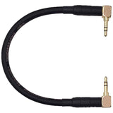 Cess-068 Short Audiophile Audio Cable 3.5Mm Trs Right Angle Male To Male, 6 Inches