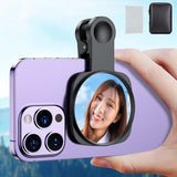 Clip Selfie Mirror for Phone Back Camera - Live Streaming, Vlogging, HD Reflective Clip Compatible With iPhone Rear Camera, 2.36"