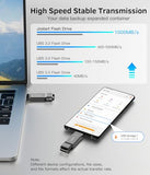 256Gb External Portable Ssd Usb C Solid State Drive Up To 1000Mb/S Usb 3.2 Gen 2 Dual-Drive Type C + Usb A Solid State Thumb-Drive For Iphone 15//16/17/Android Laptops/Windows/Mac, Silver