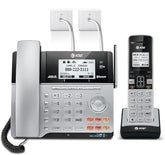 At&T Tl86103 2-Line Corded/Cordless For Small Business With Answering Machine, 2-Mailboxes, Connect-To-Cell, Caller Id Announcer, Intercom, Long Range & Expandable To 12 Handsets, Silver/Black