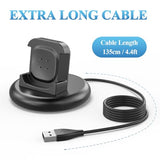 Charger For Fitbit Versa 4/3, Anti-Slip Charging Stand Dock With 4.4Ft Usb Cable Cord For Sense 2/Sense Smartwatch