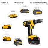 Dsanke Dca1820 Battery Adapter For Dewalt 20V To 18V Adapter, Convert 20V Battery Dcb200 Dcb201 Dcb609 For Dewalt 18V Battery Dc9096 Dc9098 Dw9096 Dw9099 With Usb Port