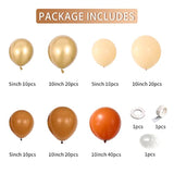 Fall Balloon Arch Kit 133pcs Orange Gold Brown Balloons for Thanksgiving Baby Shower Party