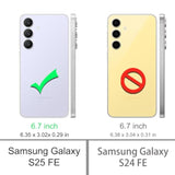 Galaxy S25 FE Phone Case with Screen Protector and Shock Absorption for Samsung Galaxy S25 FE Black