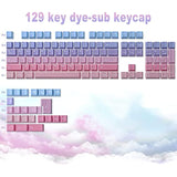 Pbt Keycaps, 126 Keys Dye Sublimation Cherry Profile Keycaps With 6.25U Spaceb