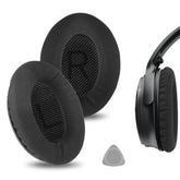 Geekria Comfort Laminated Fabric Replacement Ear Pads for Bose New QuietComfort, QC 45/35II/ 35IIGaming/35/25/15/SE, AE 2/2i/2w, SoundTrue, SoundLinkAE2 Headphones, with Video Guide (Black)