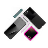 For Samsung Galaxy Z Flip 7 Privacy Case,Samsung Flip 7 Phone Case Built-In Anti Spy Screen Protector,Hard Pc Ultra-Thin Full Body Cover Shockproof Protective Cases For Galaxy Z Flip7 5G,Hot Pink