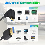 8K Micro Hdmi To Hdmi Cable, Extreme Slim Hdmi To Micro Hdmi Cable, 90 Degree