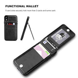Compatible With Xr Case Wallet With Credit Card Holder, Premium Leather Magnetic Clasp Kickstand Heavy Duty Protective Cover For Xr 6.1 Inch(Black)