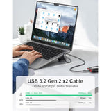 240W Usb C To Usb C Cable, Right Angle Usb C 3.2 Gen 2 Cable 20Gbps Usb Type C