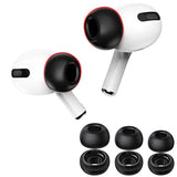 Premium Memory Foam Tips For Airpods Pro. No Silicone Eartips Pain. Anti-Slip Eartips. Fit In The Charging Case, 3 Pairs (S/M/L, Black)
