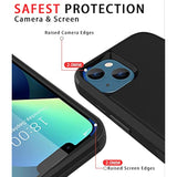 Heavy Duty Protection Phone Case Cover for Apple iPhone 13 - Black, Shockproof, Dropproof, Dust-Proof