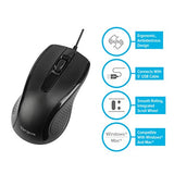 3-Button Usb Full-Size Optical Mouse With 6-Foot Usb Cord, Supports Windows And Mac, Black (Amu81Usz) (Pack Of 4)