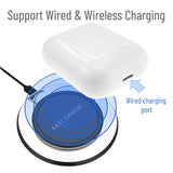 Wireless Charging Case Compatible With Airpods 1 & 2 Generation, Replacement Charger Case With Bluetooth Pairing Sync Button, White