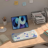 Bluetooth Wireless Keyboards, Colorful Cute Cat Deisgn Office Keyboards, Porta