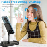 Tech Gift For Men Cool Gadgets For Him Foldable Phone Holder Stand With Wireless Bluetooth Speaker Birthday Presents For Boyfriend Women Mother Father Subwoofer For Indoor Outdoor