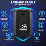 40V 6.0Ah Replacement Battery For Kobalt 40V Battery Max 2540C-06, Rechargeable Lithium Ion Battery For Kobalt Kb640-03 Kb540C-06 Kb240-06 Kb540-06 For Cordless Power Tools