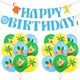 Birthday Party Decoration Set For Moanna - Moanna Cake Topper, Hawaii Tropical Sandy Beach Birthday Party Supplies, Includes Banner Balloon Cake Decoration