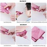 Pink Happy Birthday Banner Set - 13 Foil Letters & 8 Star Balloons for Party Decorations