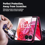 3 Pack For Motorola Moto Razr Plus 2024/Motorola Moto Razr+ 2024 Screen Protector Tempered Glass Protection Film 9H Hardness, Scratch Resistant, Case Friendly
