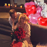 Upgraded Pink Silver And Red Balloons - Pack Of 15 - Heart Shaped Foil Balloons For Valentines Day Wedding Birthday Bridal Shower Baby Shower Decorations