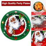 200 Pcs Black Santa Claus Party Plates And Napkins Merry Christmas Party Supplies African American Christmas Tableware Set Holiday Dinner Dessert Decorations For Boys Girls Birthday 50 Guests