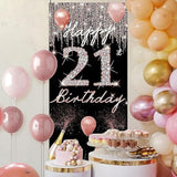 21St Birthday Decoration For Her, Happy 21St Birthday Door Backdrop Ba