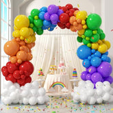 164Pcs Rainbow Balloon Arch Kit With Red Purple Yellow Blue Orange White Lime Green Balloons For Graduation Baby Shower Colorful Rainbow Birthday Party Decorations