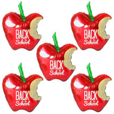 21 Inch Red Apples 5Pcs Giant Large Apples Balloons Balloon Back To School Graduation Party Decorations For Back To School Classroom Photo Prop Birthday Party Favor
