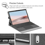 Fintie Protective Case for Microsoft Surface Go 4/3/2/1 (2023/2021/2020/2018) - Multi-Angle Portfolio Business Cover with Pocket, Compatible with Type Cover Keyboard, Gray