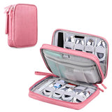 Cable Organizer Bag, Large Charger Cord Travel Case For Electronics & Tech Accessories (Large, Light Grey)
