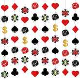 8 Pieces Casino Theme Party Decorations Casino Party Hanging Garlands Poker Hanging Banner Las Vegas Theme Card Garlands For Poker Night Birthday Supplies