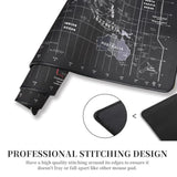 Large Keyboard Gaming Mouse Pad Black World Map Mouse Pad With Anti-Slip Rubber Base, Extended Xxl Long Gaming Mousepad Big Mouse Pads For Desk,31.5 X 11.8 Inch