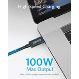 Anker USB C Cable,Thunderbolt 3.0,100W Charging(2.3FT),Supports 5K Display and 40 Gbps Data Transfer,for iPhone 16/15,MacBook,Samsung Galaxy S23,and More