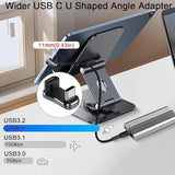 Wider Usb C U Shaped Angle Adapter 140W 20Gbps Usb3.2 Type C Male To Female Wi