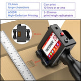 Handheld Inkjet Printer Printing Height Max 1 Inch, Batch Code Printer With 42Ml Quick-Drying Ink Cartridge For Text/Barcode/Date/Number, 1" Handheld Printer For Many Surface Metal Cardboard