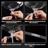 20pcs Clear Balloon Sticks & Holders, 15-32” Adjustable Balloon Stands for Birthday and Wedding Parties