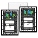 Jump Birthday Party Invitation, Bounce House Themed Fill-In Invites, 20 Invitations With Envelopes For Adults Men & Women (4" X 6"), Trampoline Party Favors Decorations And Supplies -44