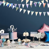 40 Ft Iridescent Triangle Banner Flag Double Sided Metallic Holographi