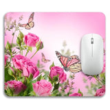 Beautiful Flowers Plants Mouse Pad Rubber Base Mouse Mat Non-Slip Mousepad For Office Desk Laptop Computer Mouse Pads
