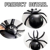 3-Piece 32.5-Inch Halloween Spider Foil Balloons for Party Decorations