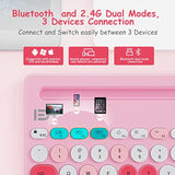 Wireless Keyboard Multi-Device, Bluetooth And 2.4G Dual Mode For Ipad, Switch