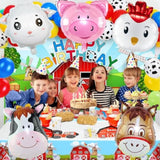 5pcs Farm Animal Balloons – Cow, Pig, Sheep & More Party Decorations