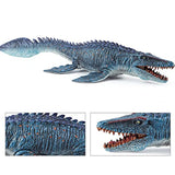 Large 13.4" Mosasaurus Toy, Realistic Hand-Painted Dinosaur Ocean Animal Figurine