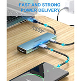 Usb C Hub, 5 In 1 Usb C Splitter Thunderbolt 3 Hub To 4K Hdmi Adapter For Macb