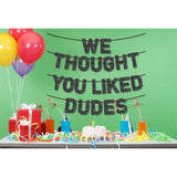 Pre-Strung Funny Bachelor Party Banner - Bachelor Party Decorations/Accessories/Gifts/Favors,Black Glitter