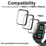 3D Screen Protector Compatible With P66D 1.85” Nerunsa Ddidbi Dotn And Aptkdoe Smart Watch