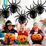 6 Pack Halloween Spider Balloons 33 Inch Black Foil Mylar Balloons Party Decorations